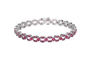 Браслет с рубинами из белого золота «Symphony Ruby» Эстет (арт.01Б522788-1)