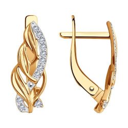 Серьги из золота с фианитами (Арт.029996)