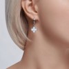 Серьги из серебра с эмалью «Сияющий Клевер» SOKOLOV (арт.94026077)