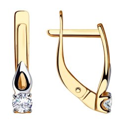 Серьги из золота с фианитами (Арт.028113)