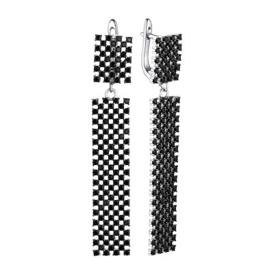 Серьги из серебра с шпинелью (Арт.cz-e01595-x-wb-x-x-b)