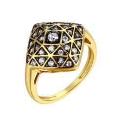 Кольцо из серебра с фианитом (Арт.cz-r01622-x-l-w-x-w)