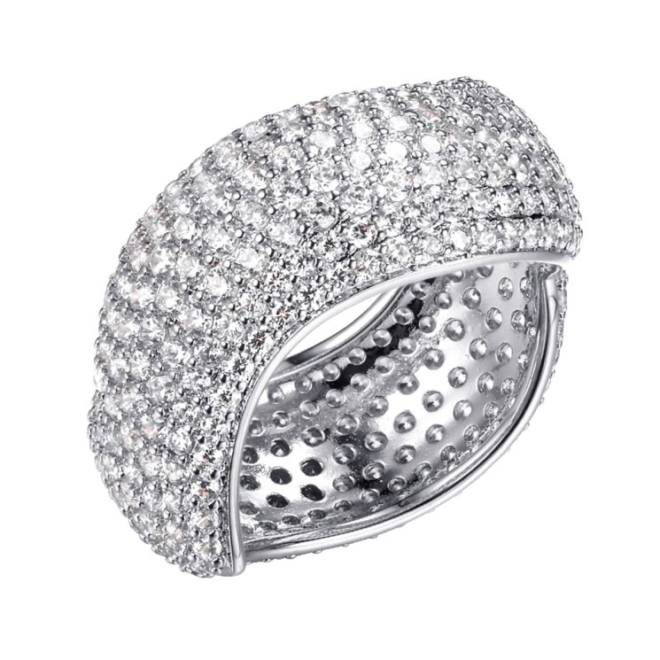 Кольцо из серебра с фианитом (Арт.cz-r03492-x-w-x-x-w)