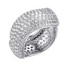 Кольцо серебряное с фианитами «Flower Shine» Fresh Jewelry (арт.CZ-R03492-X-W-X-X-W)
