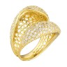 Кольцо с фианитами «Gaudi Fresh» из серебра 925, лимонное золочение, Fresh Jewelry (арт.FA-R02334-X-L-X-X-W)