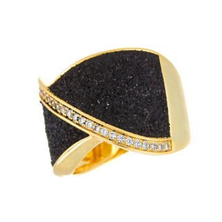 Кольцо с фианитами «Universe» из серебра 925 Fresh Jewelry (арт.Gl-R01768-X-L-W-X-B)