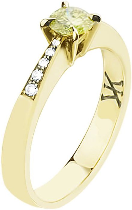 Кольцо из золота с бриллиантом (Арт.9063djdoj)