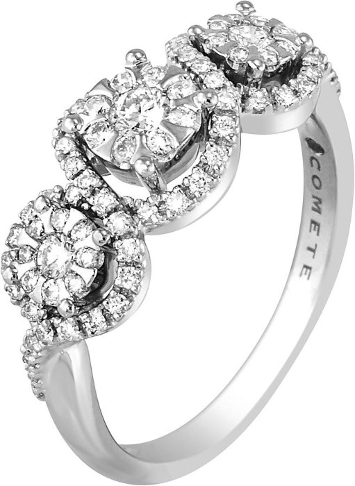 Кольцо из белого золота с бриллиантом и сапфиром (Арт.anb_1856)