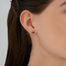 Серьги из золочёного серебра с корундами и фианитами (Арт.93022451)