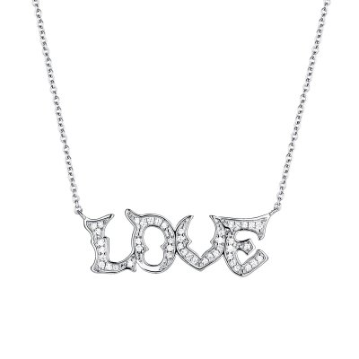 Ожерелье из серебра с фианитом (Арт.sl-n03128-x-w-x-x-w)