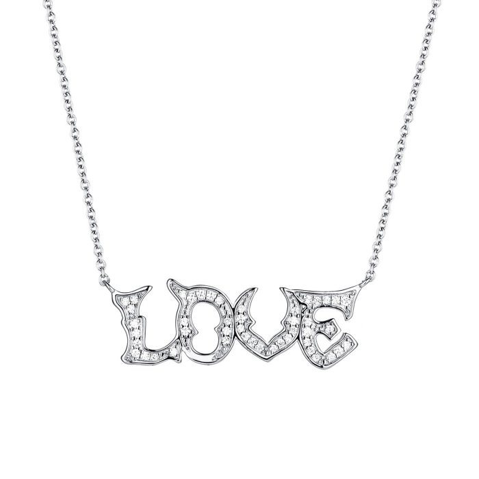 Ожерелье из серебра с фианитом (Арт.sl-n03128-x-w-x-x-w)