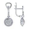Серьги из белого золота с бриллиантами (Арт.1021742-3)