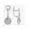 Серьги из белого золота с бриллиантами (Арт.1021742-3)