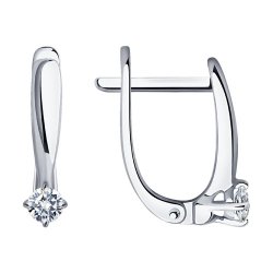 Серьги из белого золота с бриллиантами (Арт.1021834-3)