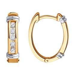Серьги из золота с бриллиантами (Арт.1021938)