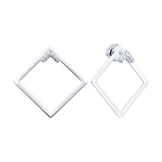 Серьги из серебра с фианитами «Грани Света» Соколов (арт.94-122-02380-1)