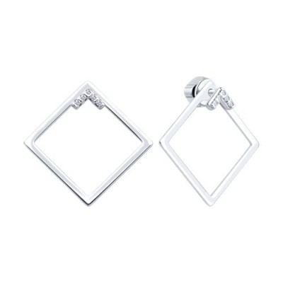 Серьги из серебра с фианитами «Грани Света» Соколов (арт.94-122-02380-1)
