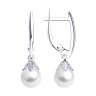 Серьги золотые пробы 585 с жемчугом (Арт.79-20008-3)