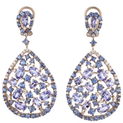 Серьги из золота с бриллиантом и сапфиром (Арт.er-32716_sr_sa_ta_yg)