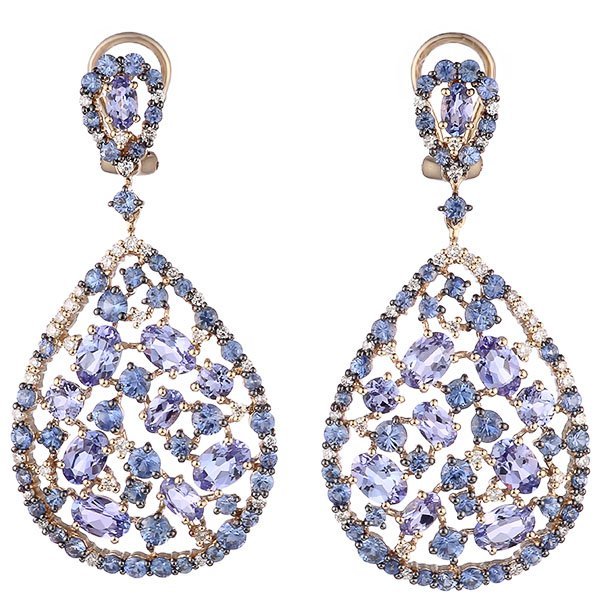 Серьги из золота с бриллиантом и сапфиром (Арт.er-32716_sr_sa_ta_yg)