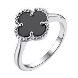 Кольцо из серебра с керамикой (Арт.tc-r01968-b-w-x-x-x)