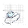 Кольцо из серебра с топазом и фианитами (Арт.94-310-00184-1)