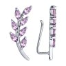 Серьги из серебра с аметистами (Арт.94-320-02642-2)