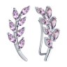 Серьги из серебра с аметистами (Арт.94-320-02642-2)