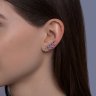 Серьги из серебра с аметистами (Арт.94-320-02642-2)