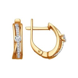 Серьги из золота с бриллиантами (Арт.1020829)