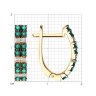 Серьги из золота с бриллиантами и изумрудами (Арт.3020581)