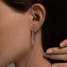 Серьги из серебра с фианитами (Арт.94-120-02076-1)