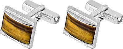 Запонки из ювелирного сплава с тигровым глазом (Арт.cl1539)