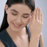 Браслет из серебра с синтетическим жемчугом (Арт.94051561)