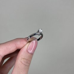 Кольцо из белого золота с бриллиантом (Арт.yt214287ya_ko_wg)
