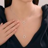 Колье из серебра с фианитами «Сверкающий Клевер» Соколов (арт.9407)
