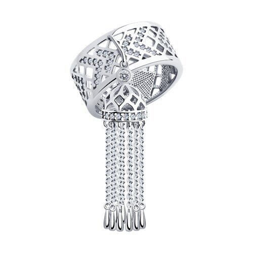 Кольцо из серебра с фианитами (Арт.94013902)