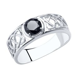 Кольцо из серебра с фианитом (Арт.94-110-00956-1)