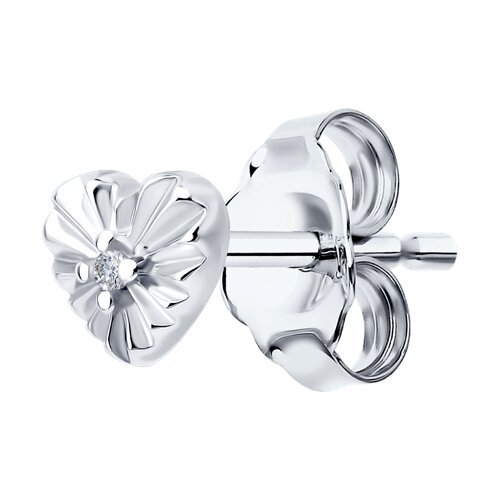 Серьга из серебра с фианитом (Арт.94170396)