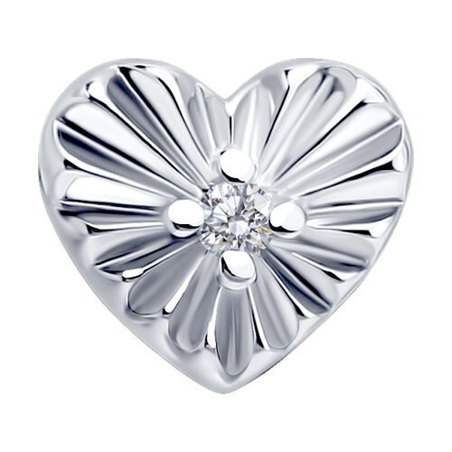 Серьга из серебра с фианитом (Арт.94170396)