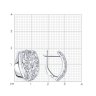 Серьги из серебра с алмазной гранью (Арт.94-120-00638-1)