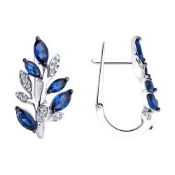 Серьги из серебра с фианитами (Арт.94026493)