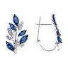 Серьги из серебра с фианитами (Арт.94026493)