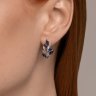 Серьги из серебра с фианитами (Арт.94026493)