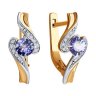 Серьги из золота с бриллиантами и танзанитами (Арт.51-220-01808-1)
