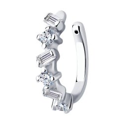 Серьга из серебра с фианитами (Арт.94170268)