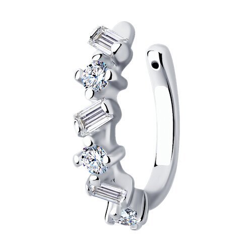 Серьга из серебра с фианитами (Арт.94170268)