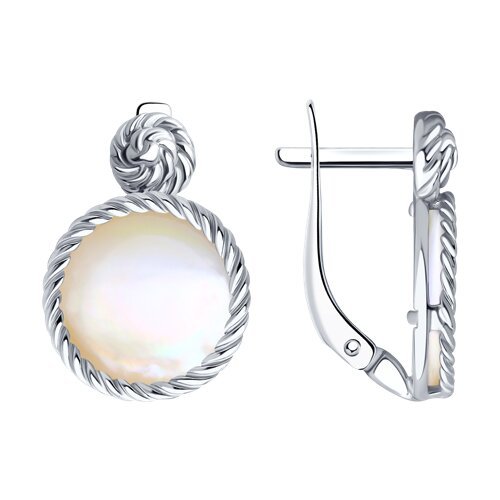 Серьги из серебра с перламутром (Арт.94-320-01627-1)