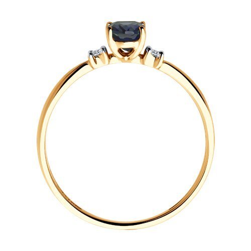 Кольцо из золота с александритом и бриллиантами «Таинство заката» Соколов (арт.02339)