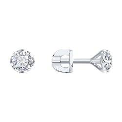 Серьги из белого золота с бриллиантами (Арт.9020061-36)